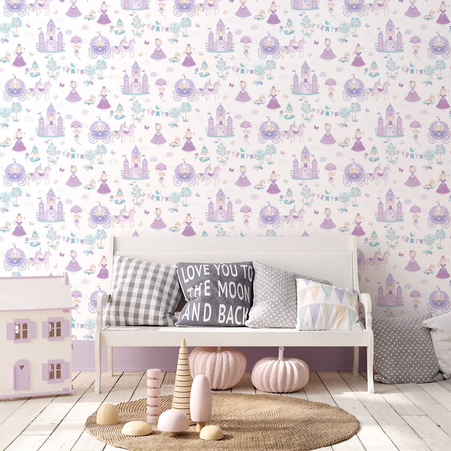 Tiny Tots 2 Fairytale Wallpaper - Purples / Turquoise - Galerie - G78373Wallpaper199