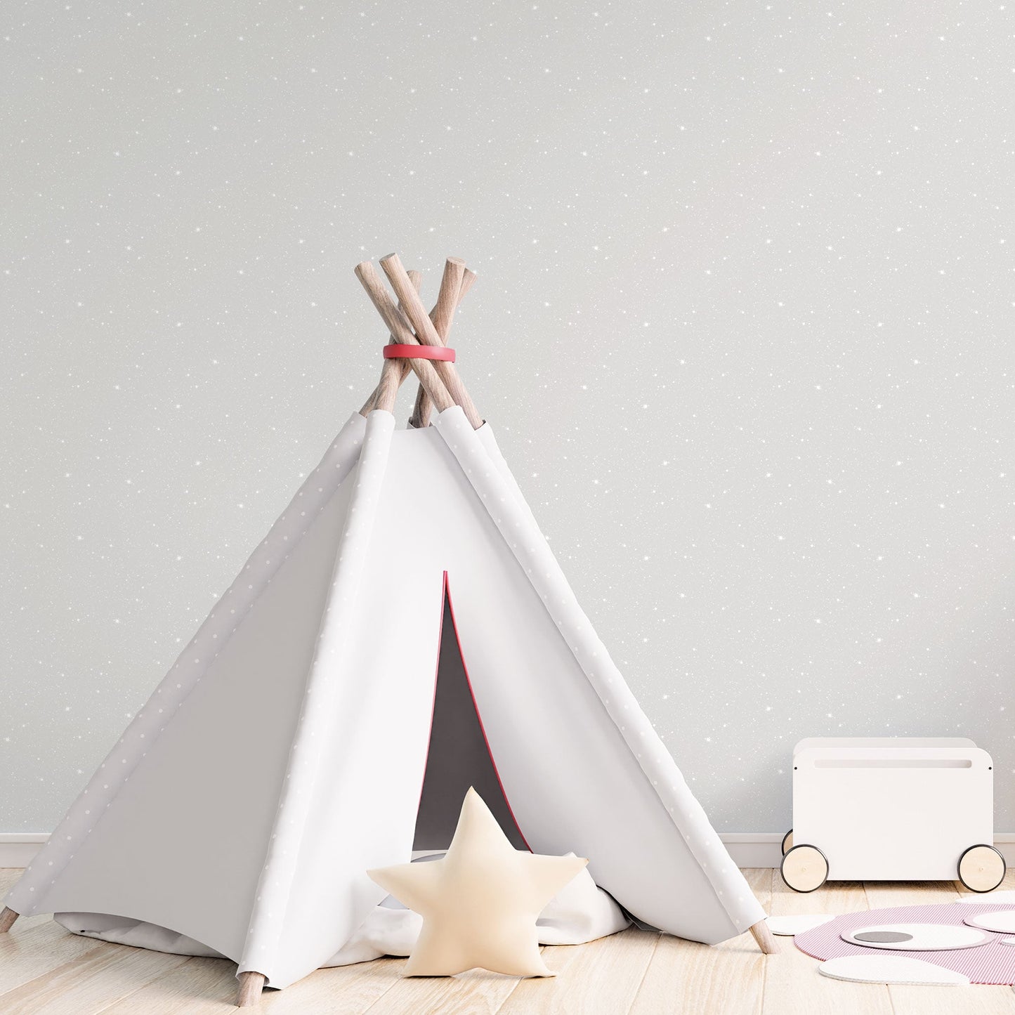 Tiny Tots 2 Space Sidewall Wallpaper - Greige / Glitter - Galerie - G78409Wallpaper199