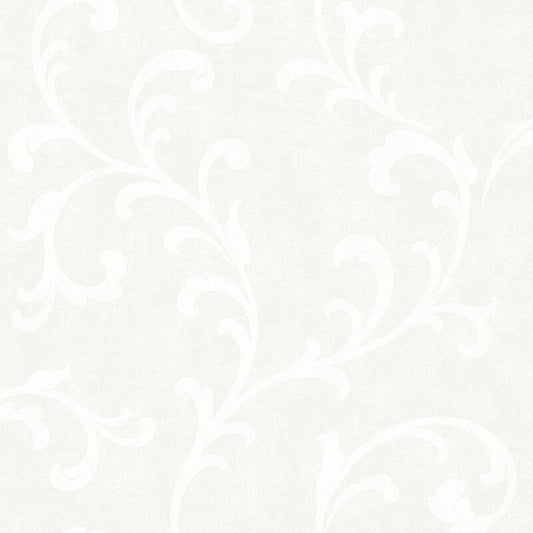 Trellis Scroll Wallpaper - White - SK Filson - DE41824Wallpaper199