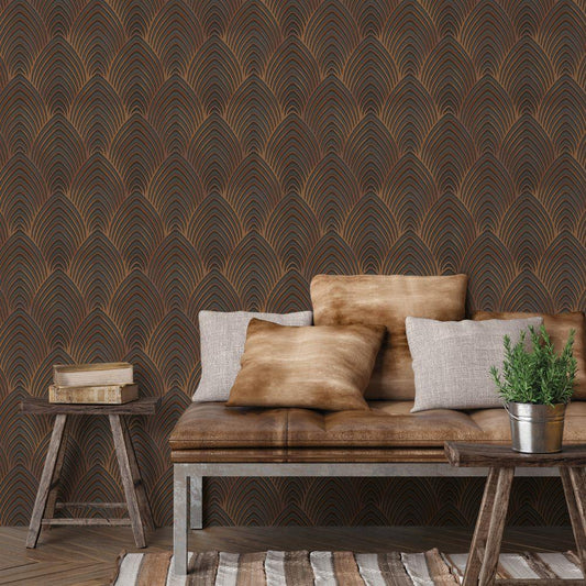 Utopia Arch Array Wallpaper - Bronze Brown - Galerie - G68015Wallpaper199
