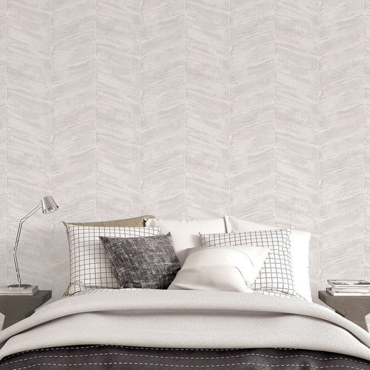 Utopia Chevron Wallpaper - Cream - Galerie - G67771Wallpaper199