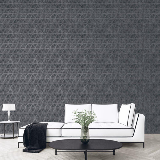 Utopia Tri Prism Wallpaper - Black - Galerie - G68010Wallpaper199