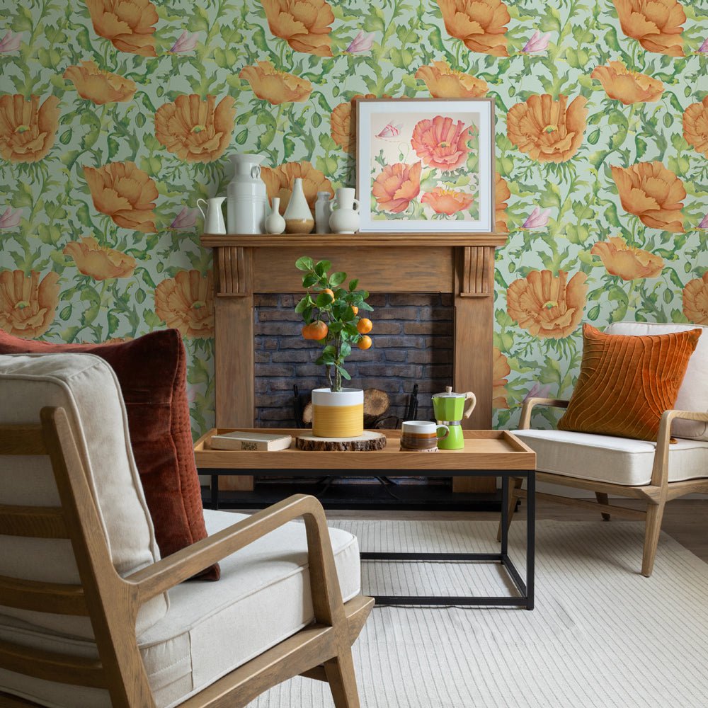 Valeria Wallpaper - Tangerine - Voyage Maison - VALERIA/WPO/TANWallpaper199