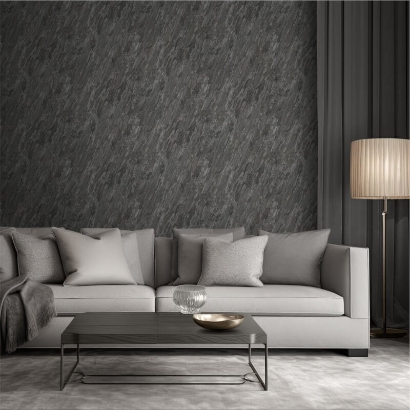 Venezia Marble Metallic Wallpaper - Black - Muriva - M66329Wallpaper199