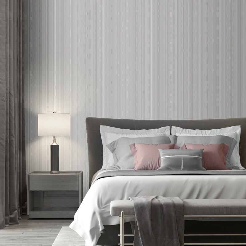 Venezia Stripe Metallic Wallpaper - Light Grey - Muriva - M66509Wallpaper199