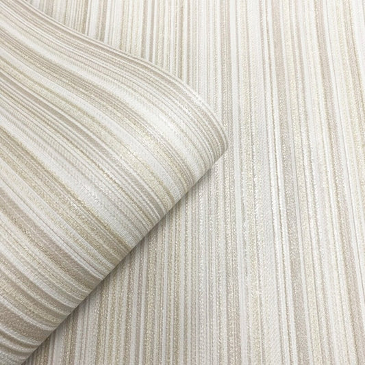 Venezia Stripe Metallic Wallpaper - Natural - Muriva - M66517Wallpaper199