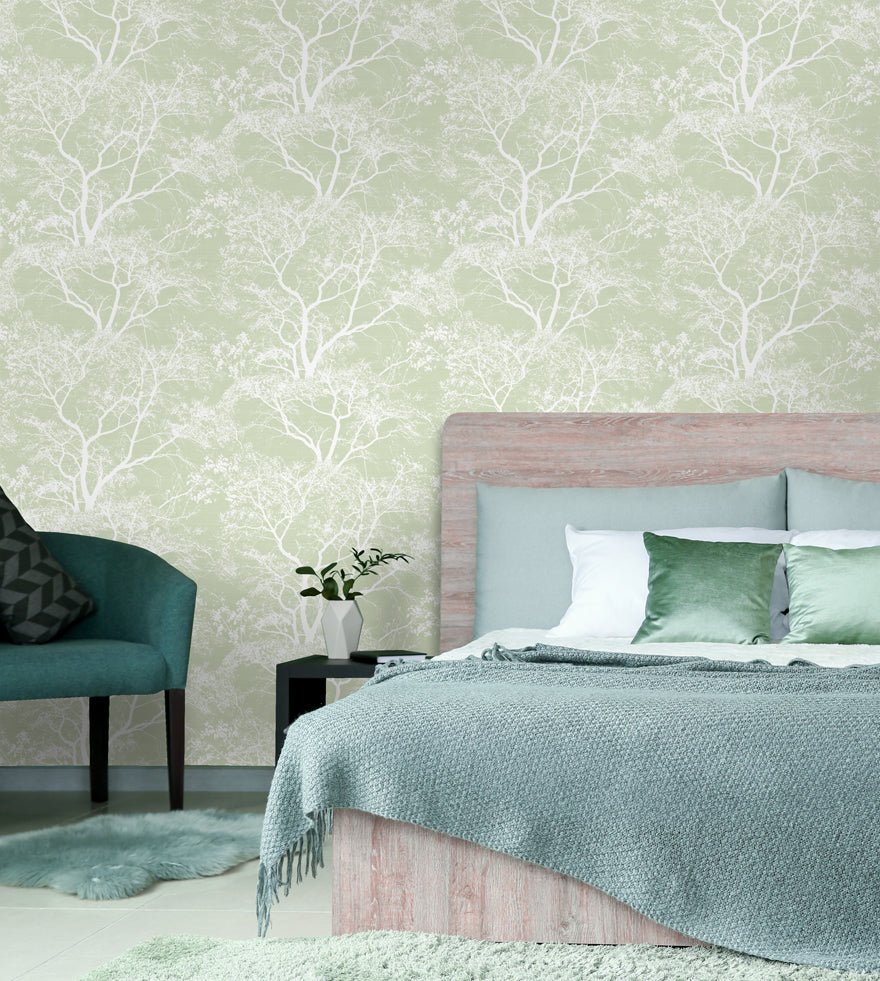 Whispering Trees Wallpaper - Green - Holden Décor - 65620Wallpaper199