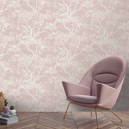 Whispering Trees Wallpaper - Pink - Holden Décor - 65400Wallpaper199