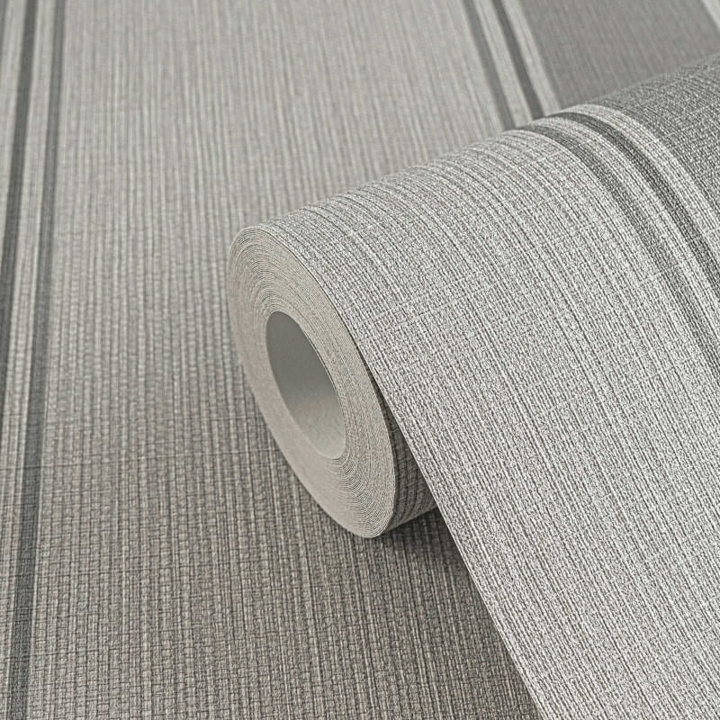 Wide Linear Stripe Wallpaper - Grey - Michalsky Living - 39983-3Wallpaper199