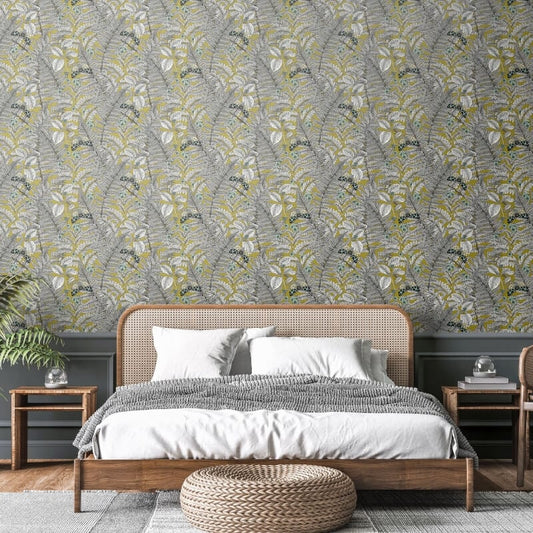 Wild Ferns Wallpaper - Olive - Hoopla Walls - HWA1200WWallpaper199