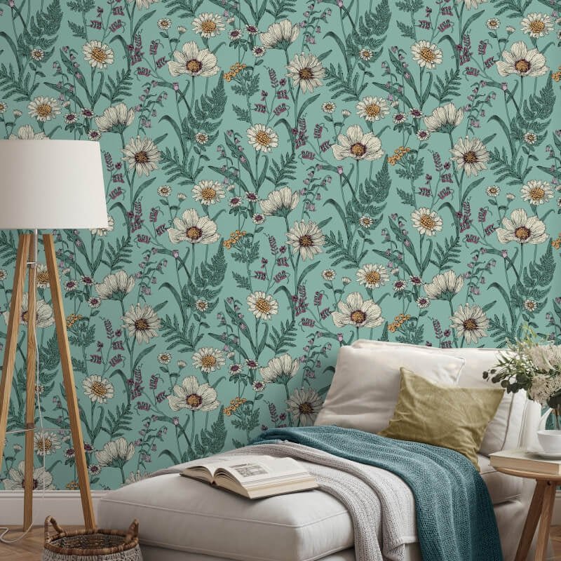 Wild Meadow Wallpaper - Blue Multi - Fine Décor - FD43338Wallpaper199