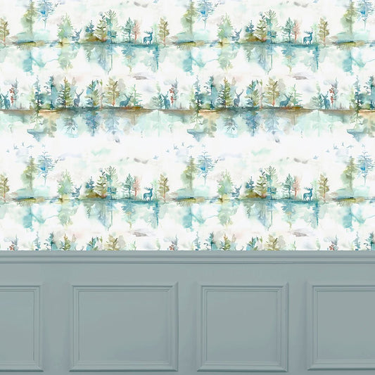 Wilderness Wallpaper - Topaz - Voyage Maison - WILDERN/WPO/TOPWallpaper199