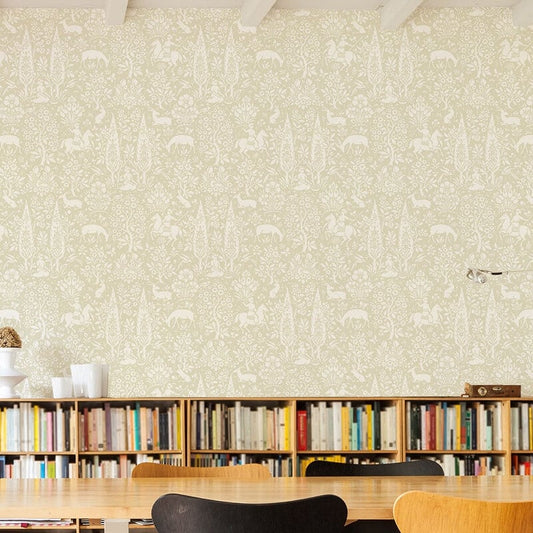 Woodland Floral Wallpaper - Natural - Crown - M1165Wallpaper199