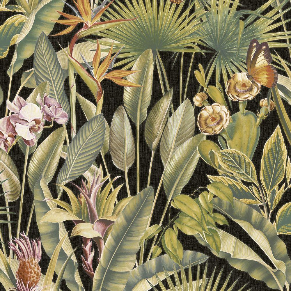 Zanzibar Vasari Wallpaper - Black - Rasch - 400006Wallpaper199