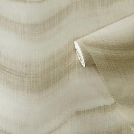 Zen Cloudy Stripe Wallpaper - Beige - Galerie - DWP0367 - 01Wallpaper199