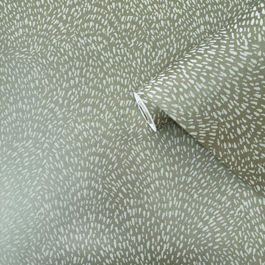Zen Fan Fleck Wallpaper - Green - Galerie - DWP0363 - 01Wallpaper199