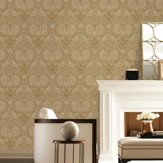 Zen Lace Wallpaper - Gold - Galerie - AM22002 - 1Wallpaper199