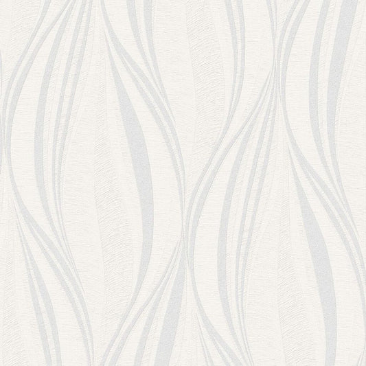101397 - Tango Wallpaper - White & Silver - Boutique Luxury