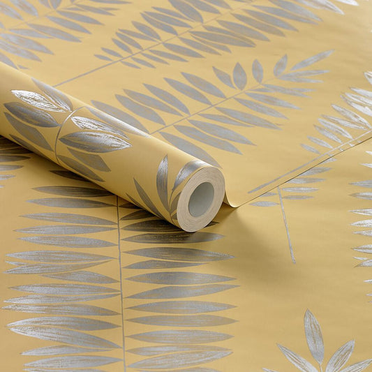 104144 - Lucia Wallpaper - Yellow - Boutique Luxury