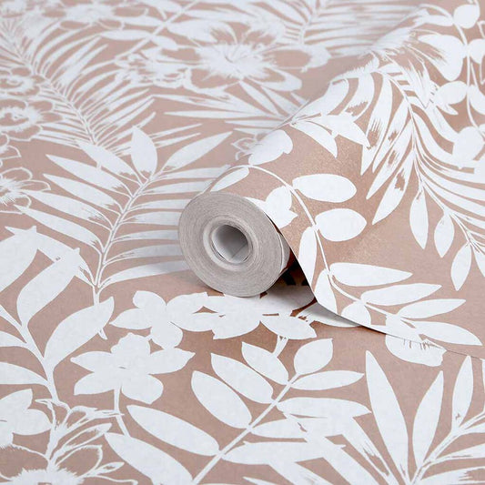 105139 - Palm Springs Wallpaper - Rose Gold - Boutique Luxury
