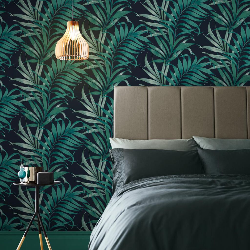 105660 - Yasuni Wallpaper - Midnight - Graham & Brown