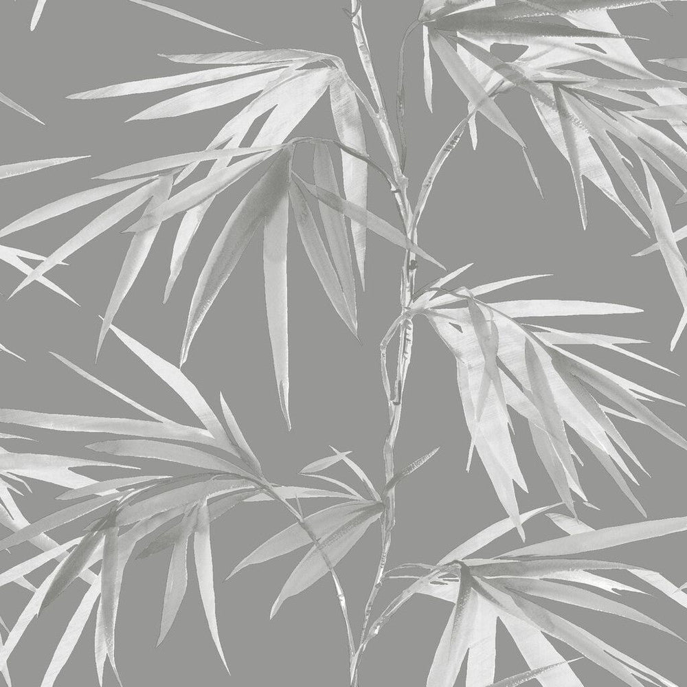 106747 - Asia Bamboo Leaf Wallpaper - Dark Grey - Superfresco Easy