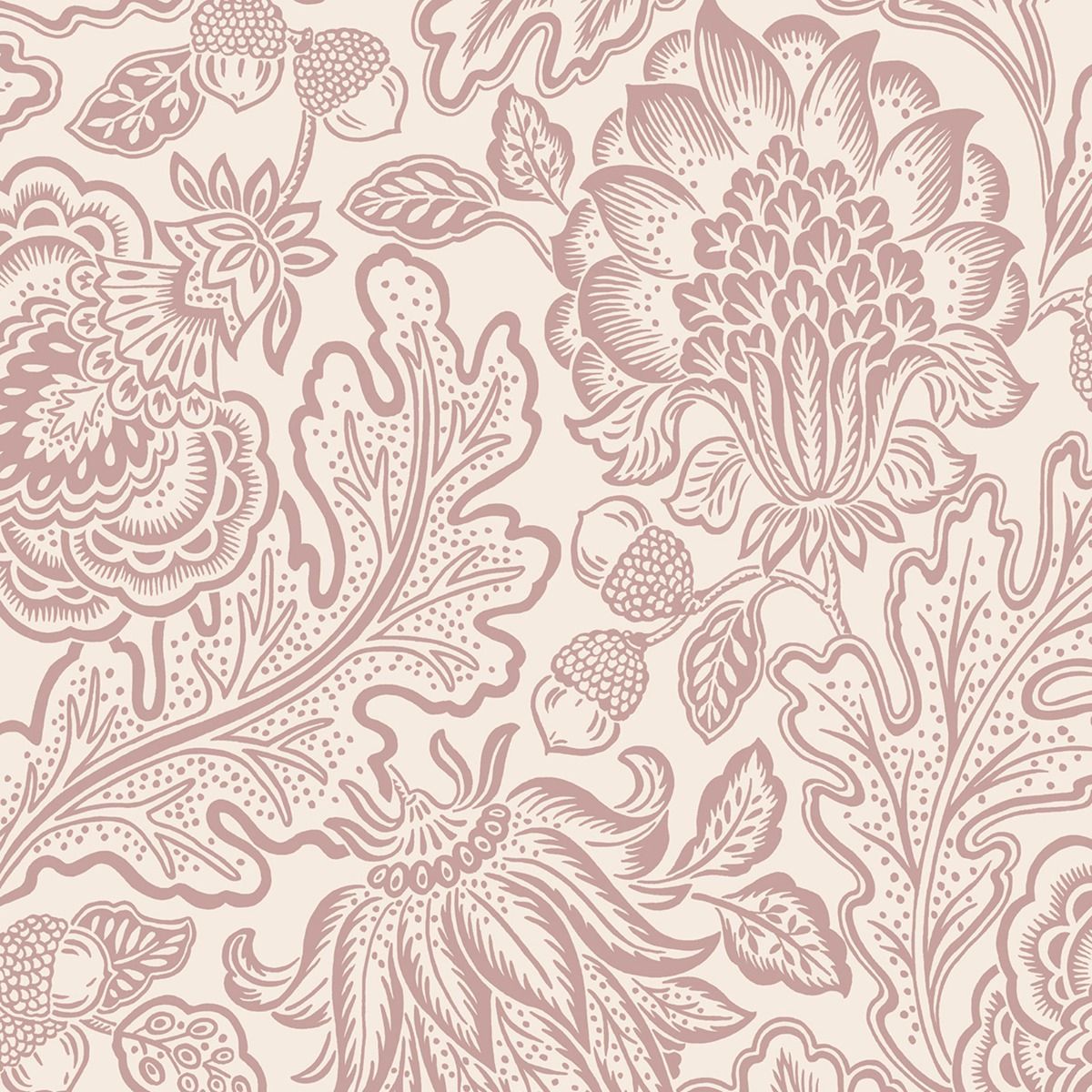 1113 - Fernhurst Floral Trail Wallpaper - Pink - Belgravia