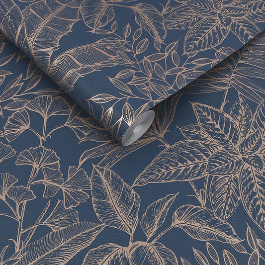 115717 - Paradise Wallpaper - Sapphire - Boutique Luxury