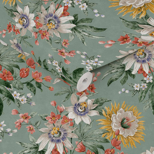 116633 - Martha Wallpaper - Viridian - Boutique Luxury
