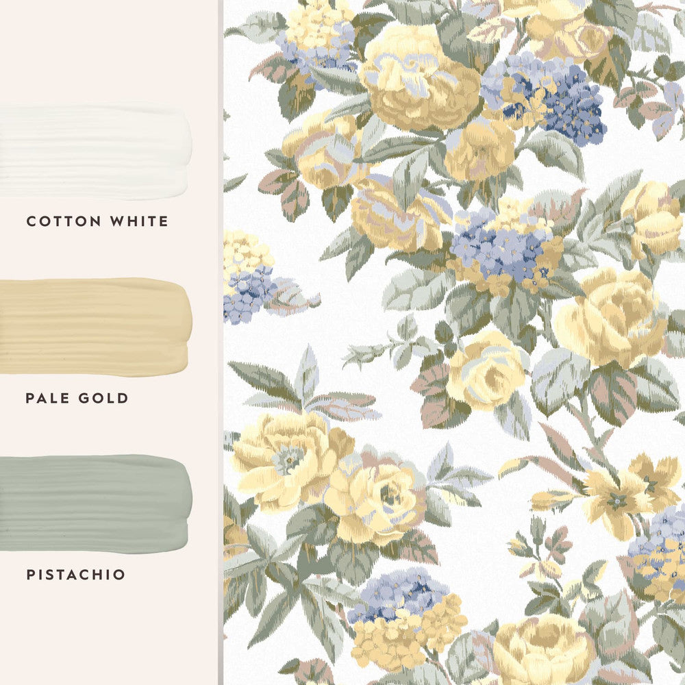 118470 - Pembrey Wallpaper - Pale Gold - Laura Ashley