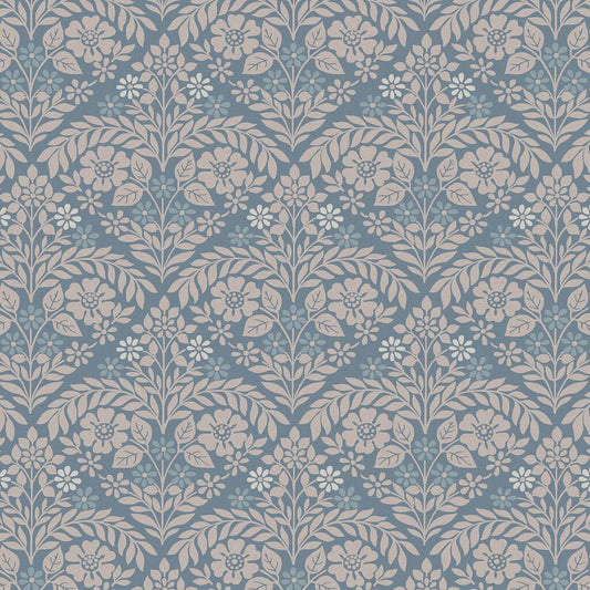 118489 - Margam Wallpaper - Newport Blue - Laura Ashley