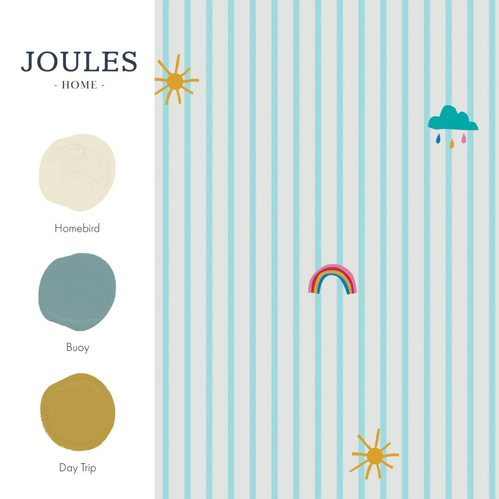 118583 - Whatever the Weather Icons Wallpaper - Haze Blue - Joules