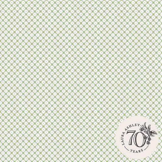 119848 - Wickerwork Wallpaper - Leaf Green - Laura Ashley