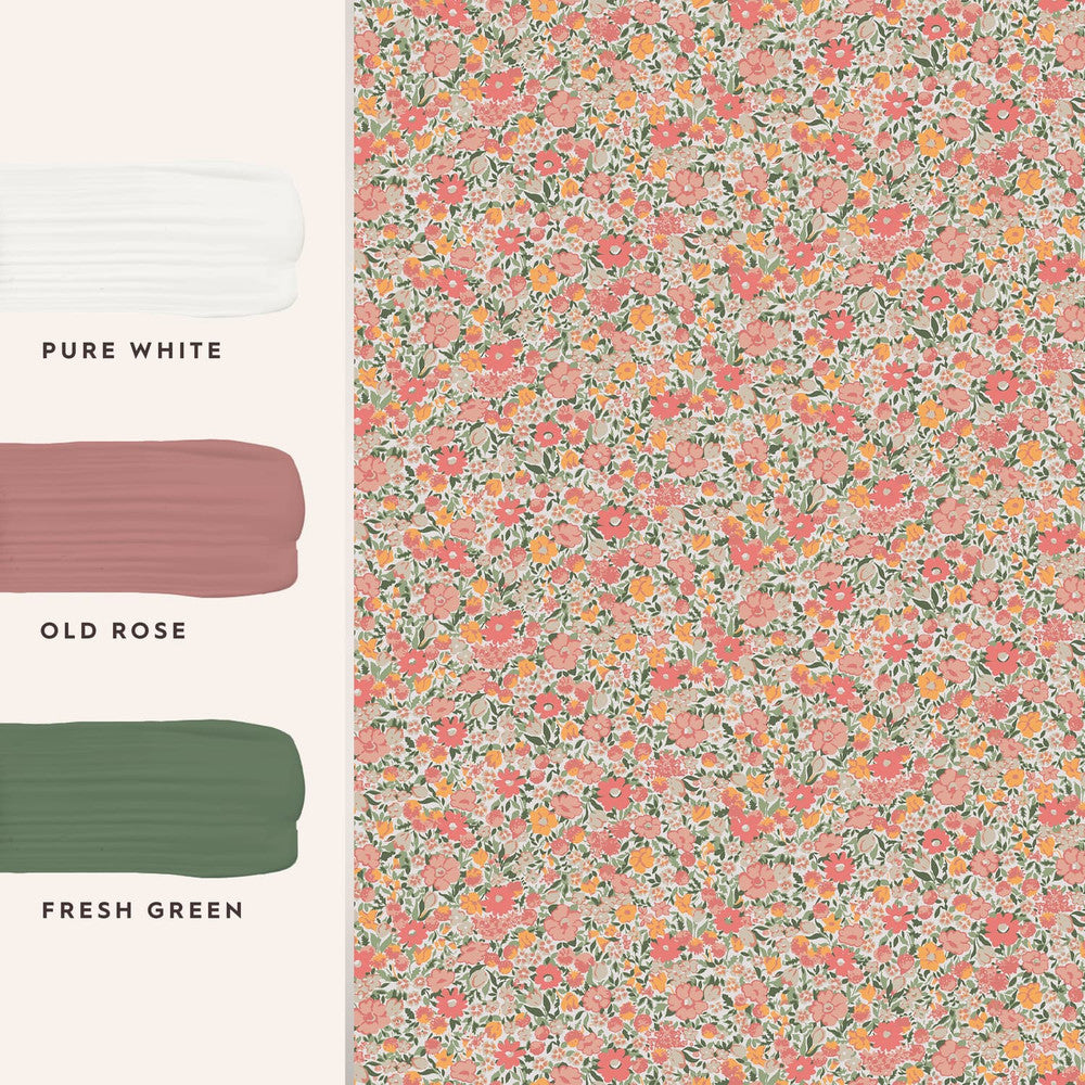 121076 - Loveston Wallpaper - Coral Pink - Laura Ashley