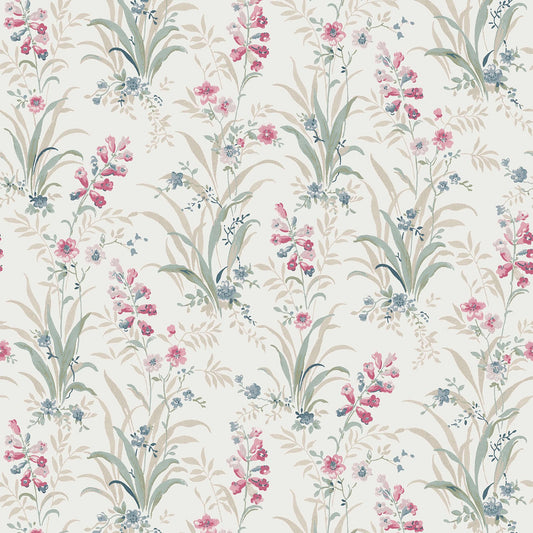 122750 - Mosedale Posy Wallpaper - Soft Natural - Laura Ashley