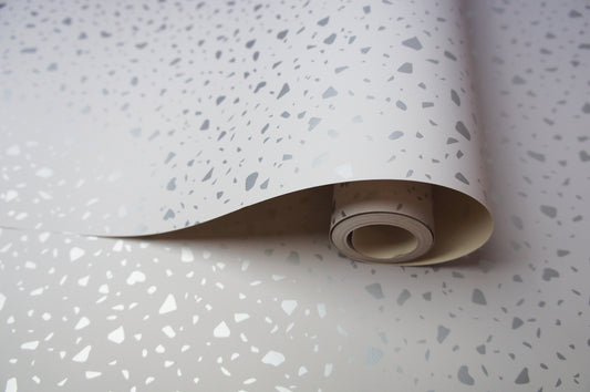 12730 - Terrazzo Wallpaper - Grey/Silver - Holden Decor