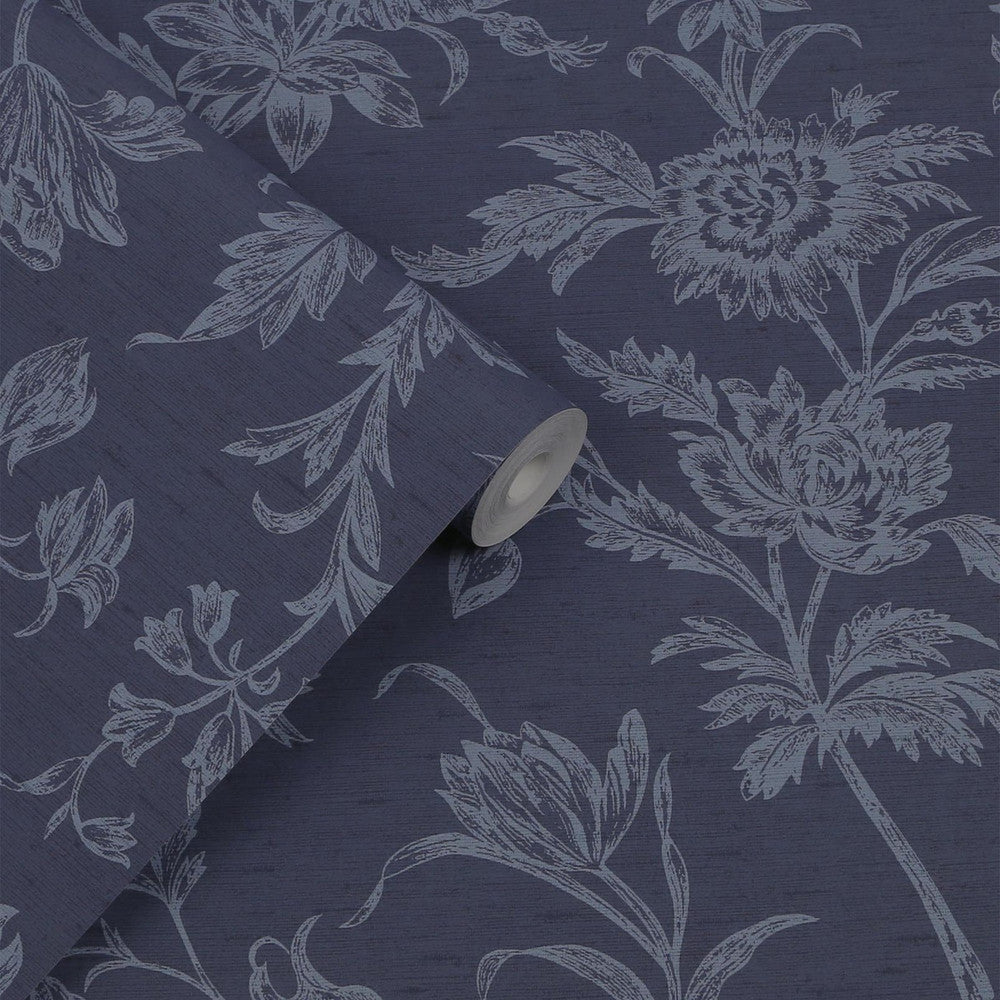 127392 - Lloyd Wallpaper - Midnight Seaspray - Laura Ashley