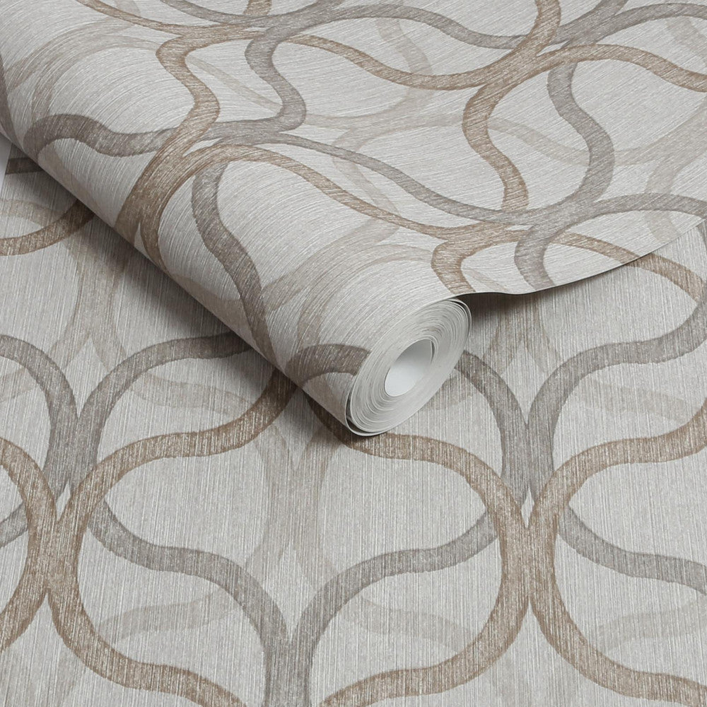 128009 - Refine Geo Wallpaper - Natural - Boutique Luxury