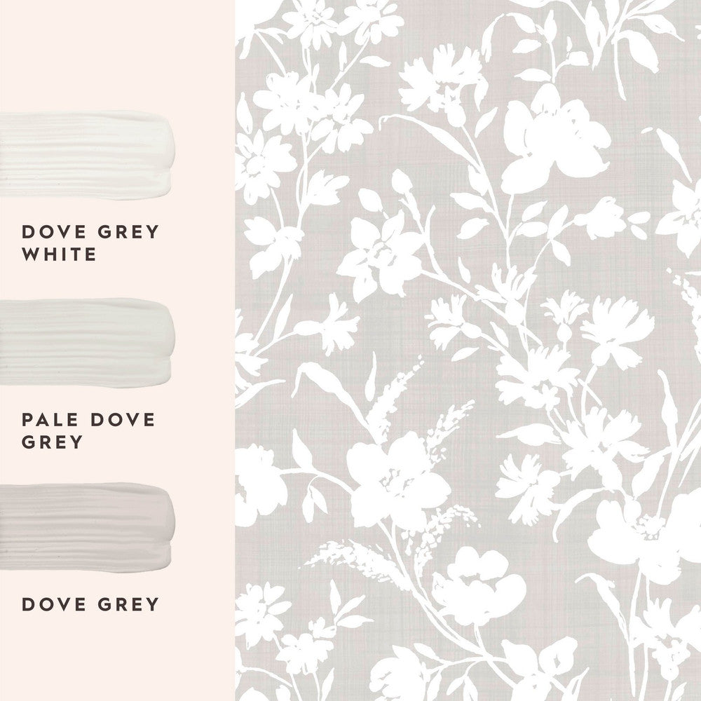 130110 - Rye Wallpaper - Dove Grey - Laura Ashley