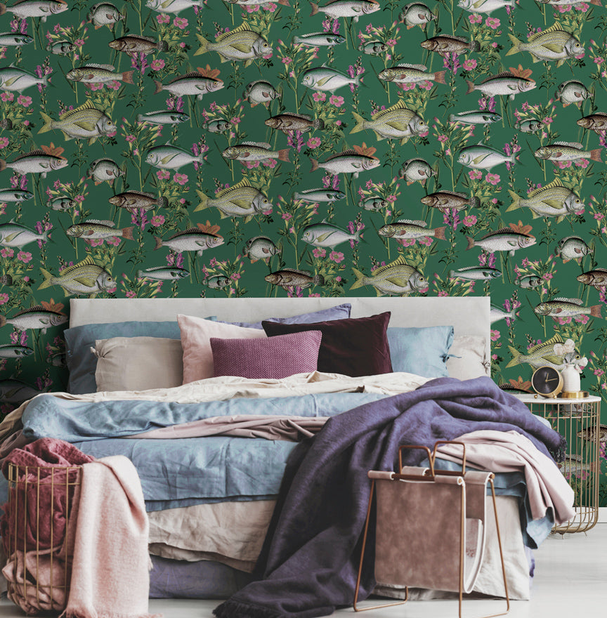 13060 - Lagoon Wallpaper - Green - Holden Decor