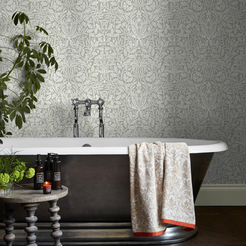 140492 - Acorn Wallpaper - Sage - William Morris
