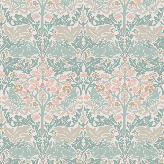 140499 - Brother Rabbit Wallpaper - Lullaby Blues - William Morris