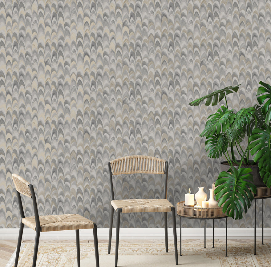 36130 - Ruba Wallpaper - Grey - Holden Decor