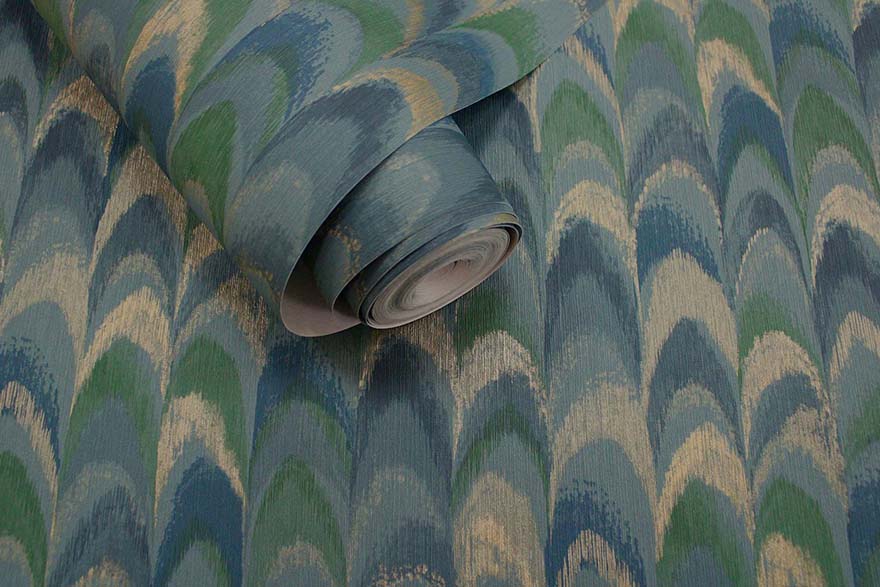 36132 - Ruba Wallpaper - Teal - Holden Decor