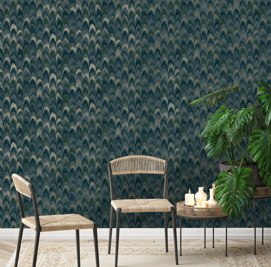 36132 - Ruba Wallpaper - Teal - Holden Decor