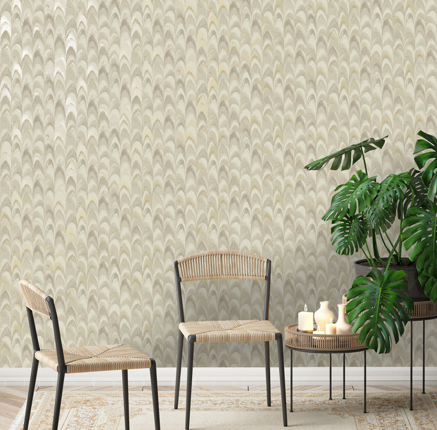 36133 - Ruba Wallpaper - Beige/Cream - Holden Decor
