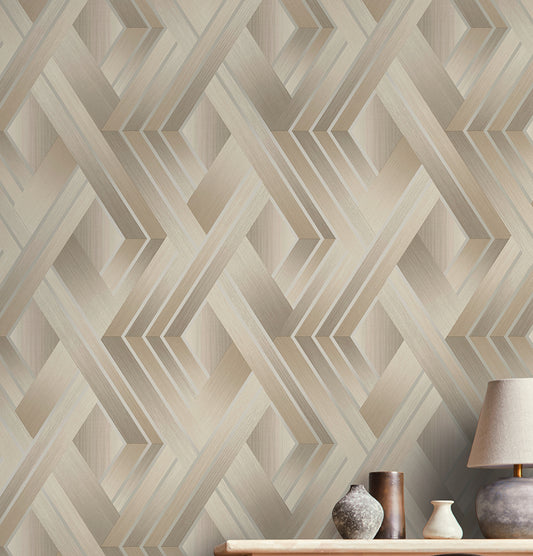 36190 - Tranquilo Wallpaper - Taupe / Grey - Holden Decor