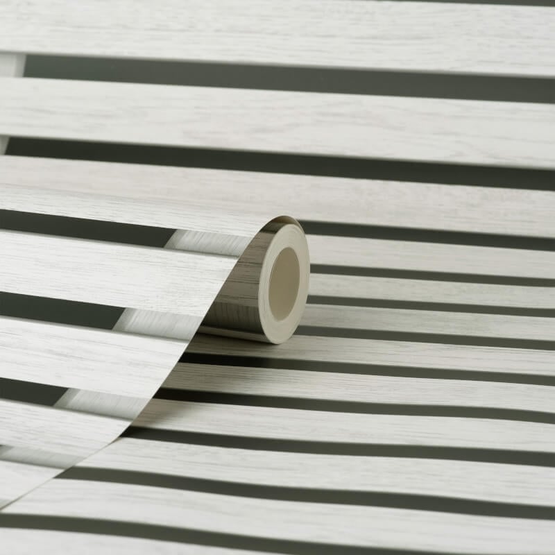 3D Effect Wood Slats Wallpaper - Black/Grey - Fine Décor - FD43219Wallpaper199