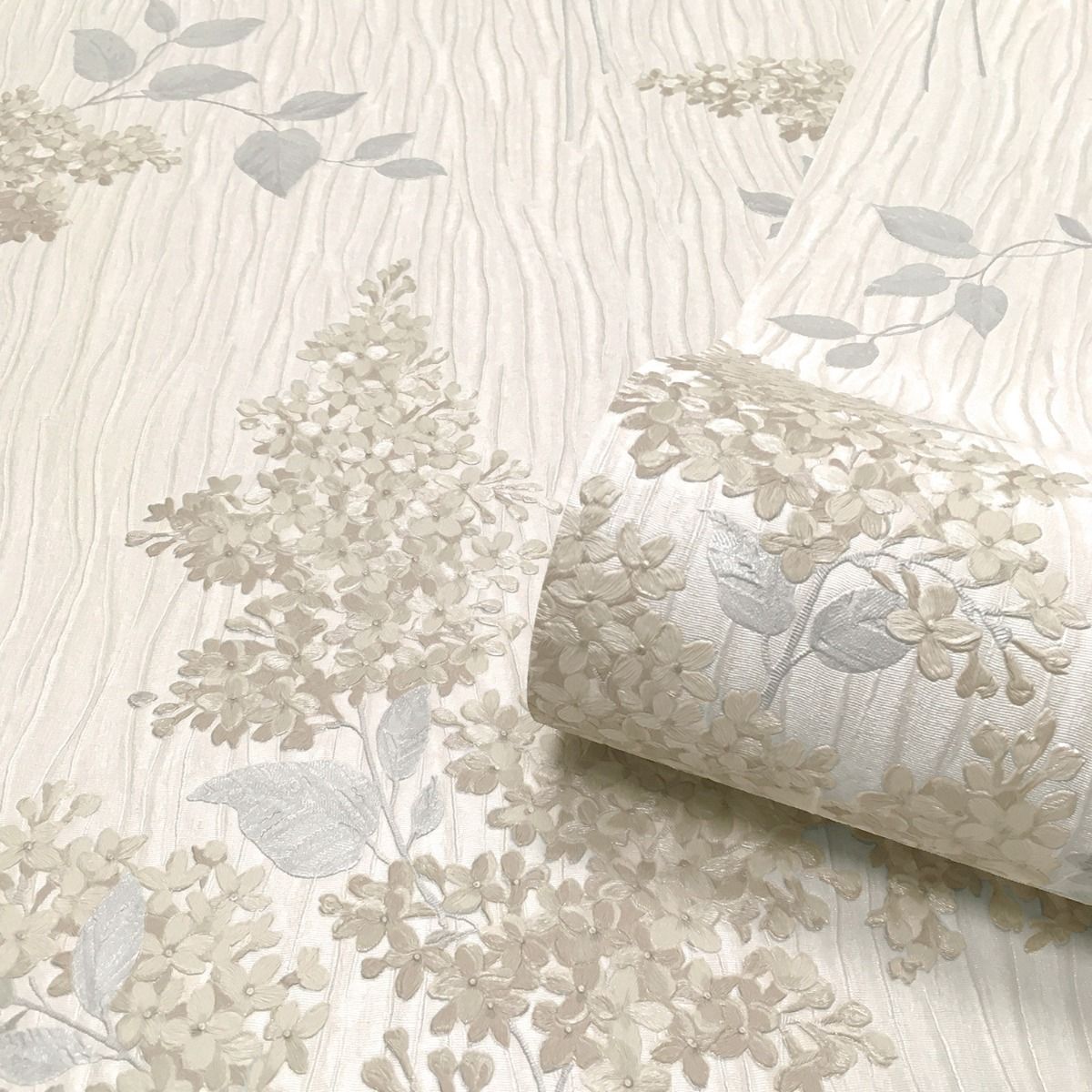 41311 - Tiffany Fiore Floral Wallpaper - Beige - Belgravia