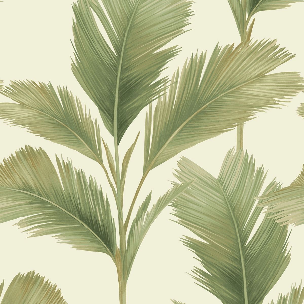 59122 - Kailani Leaf Wallpaper - Sage Green / Cream - Belgravia